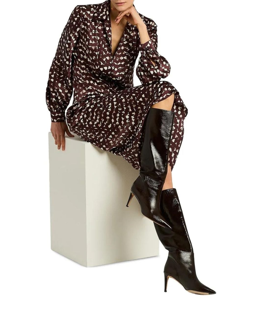 Kiton Brown Pointed-Toe Leather Boots