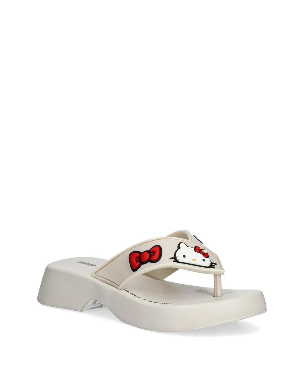 Melissa White Hello Kitty Platform Flip-Flops