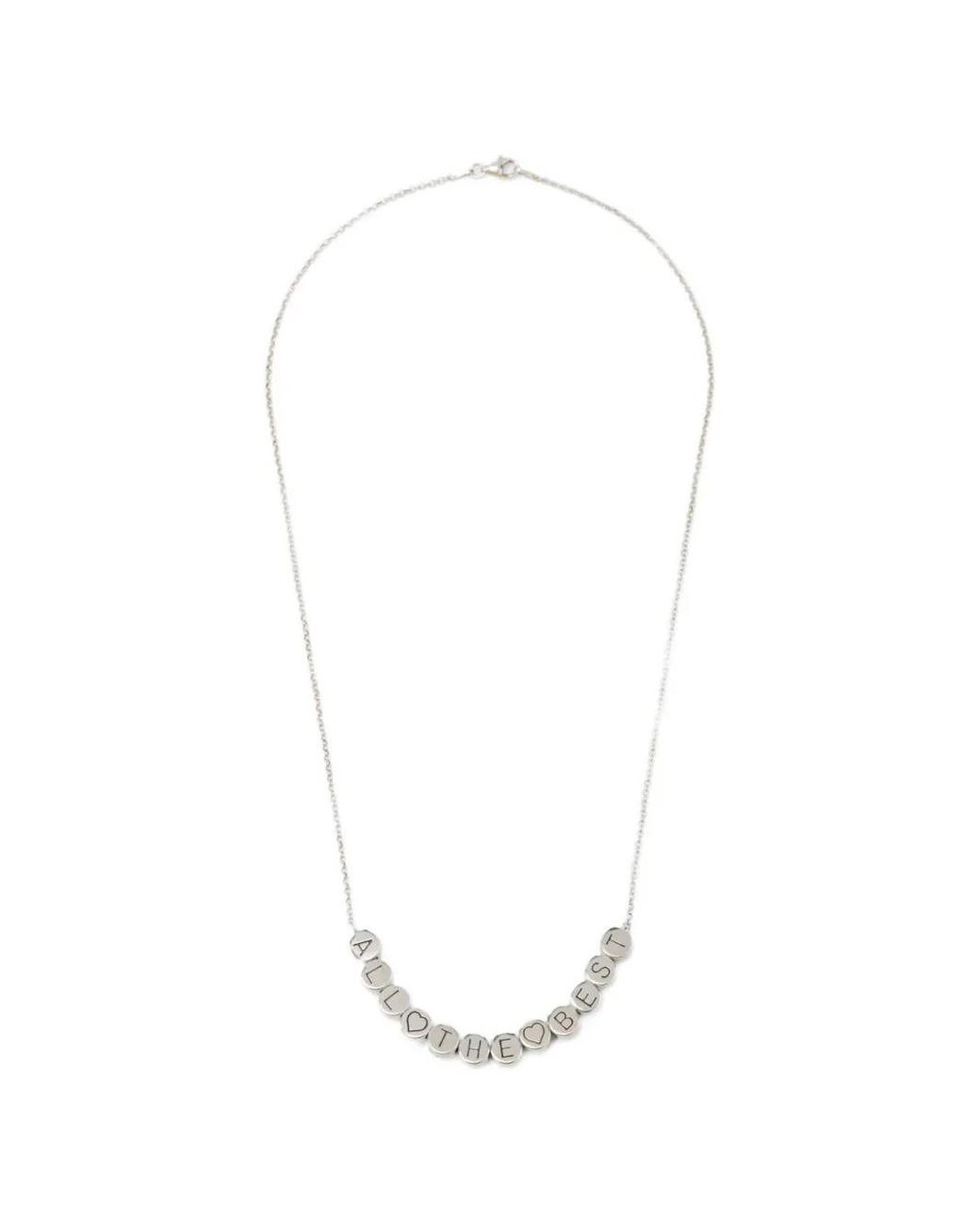 DAGGER White Bead-Embellished Necklace for men