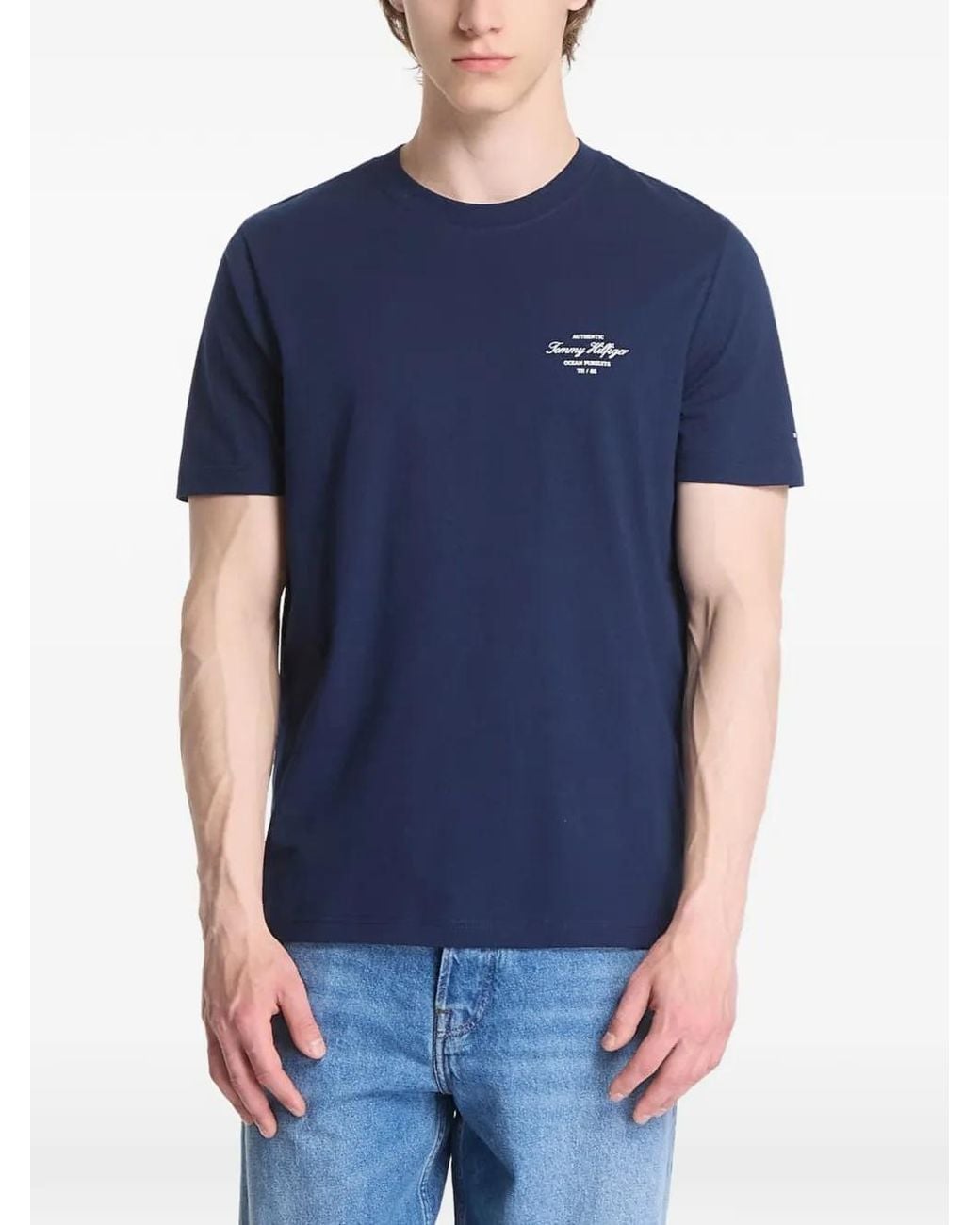 Tommy Hilfiger Blue Graphic-Print T-Shirt for men