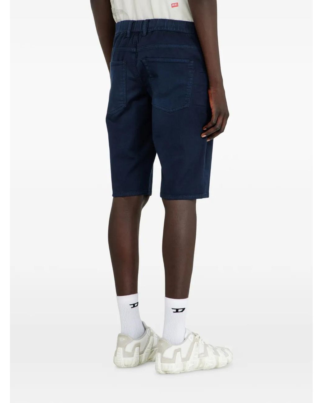 DIESEL Blue Short Slim En Denim Coloré for men