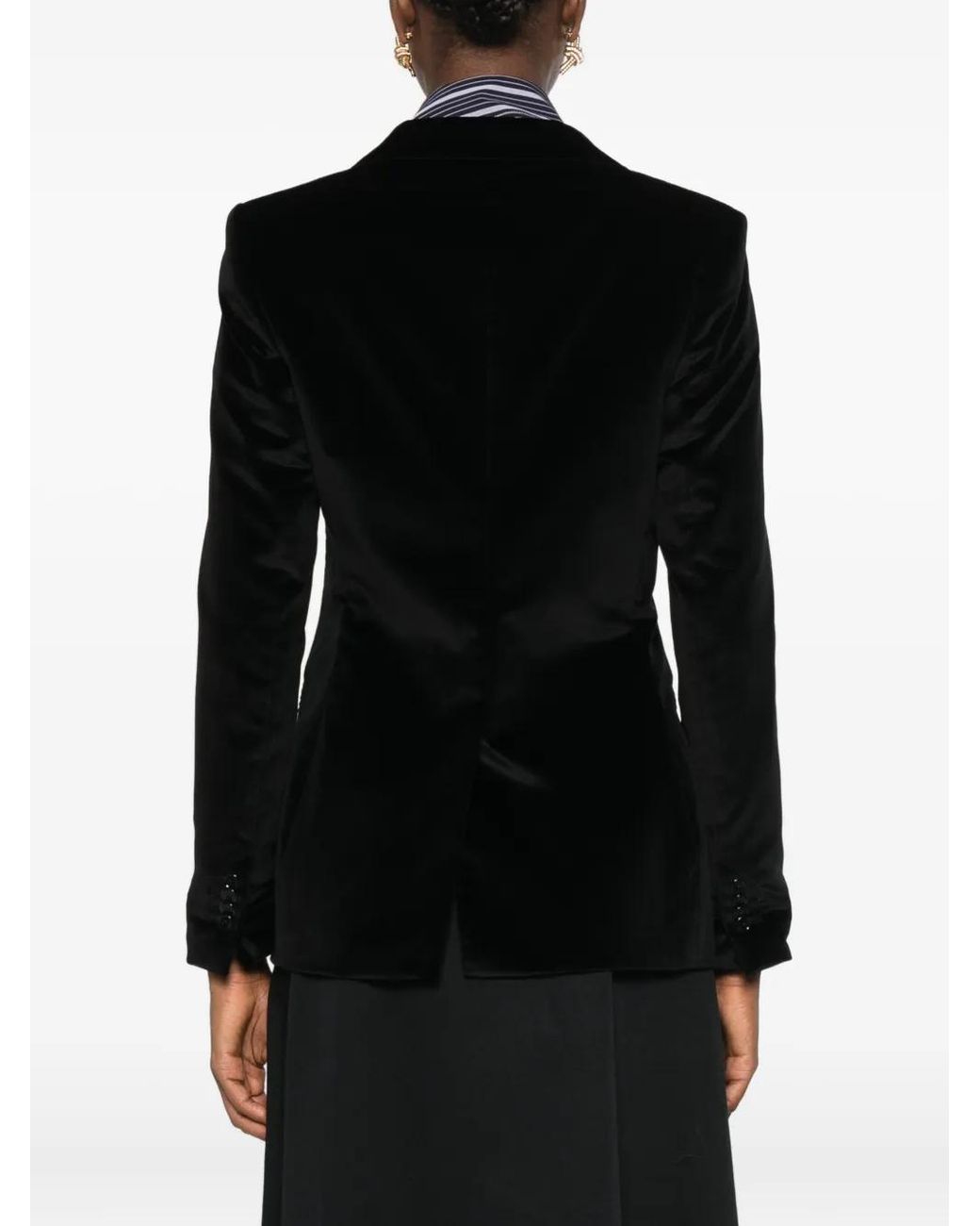 Tagliatore Black Velvet Button Blazer