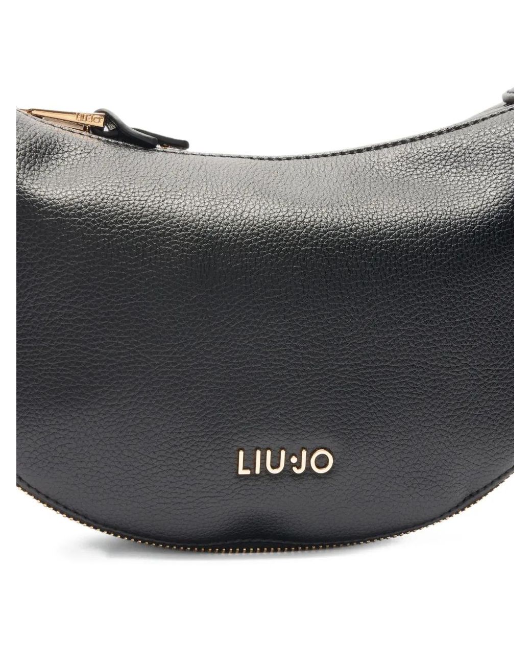 Liu Jo Gray Logo-Lettering Shoulder Bag