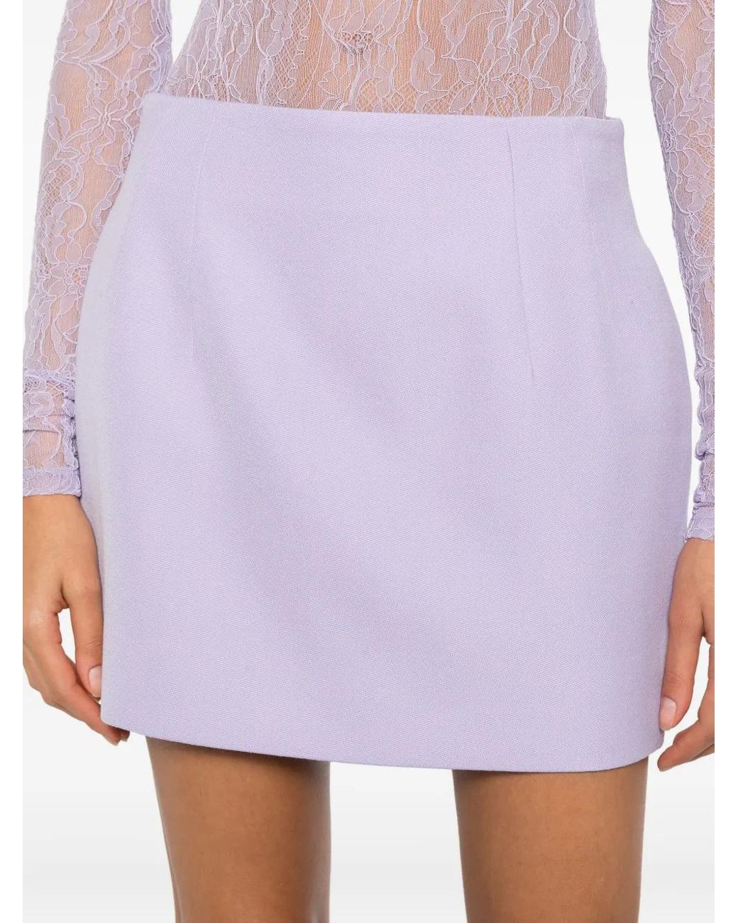 Wardrobe NYC Purple Zip-Fastening Mini Skirt