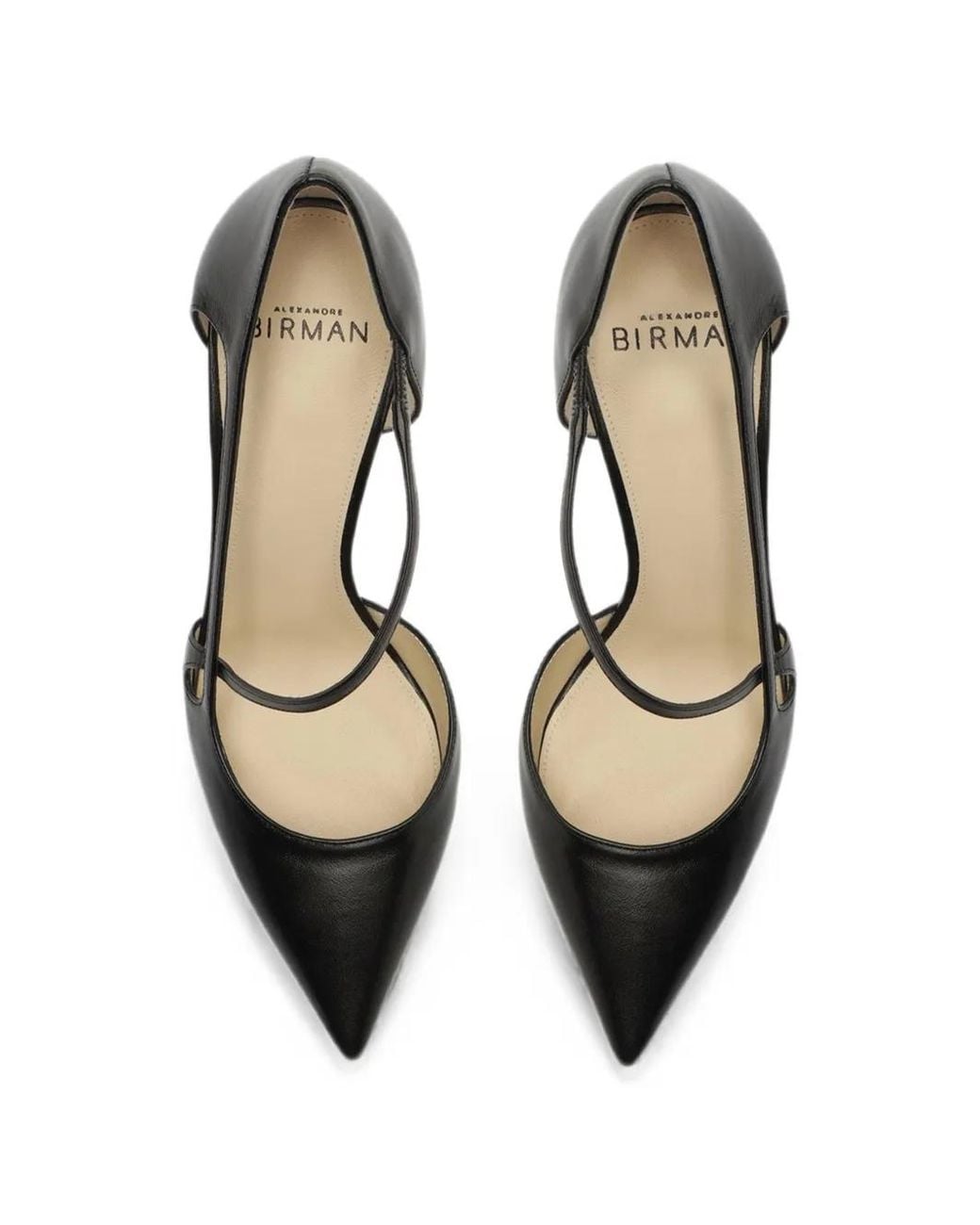 Alexandre Birman Black Renee Crossover-Strap Pumps