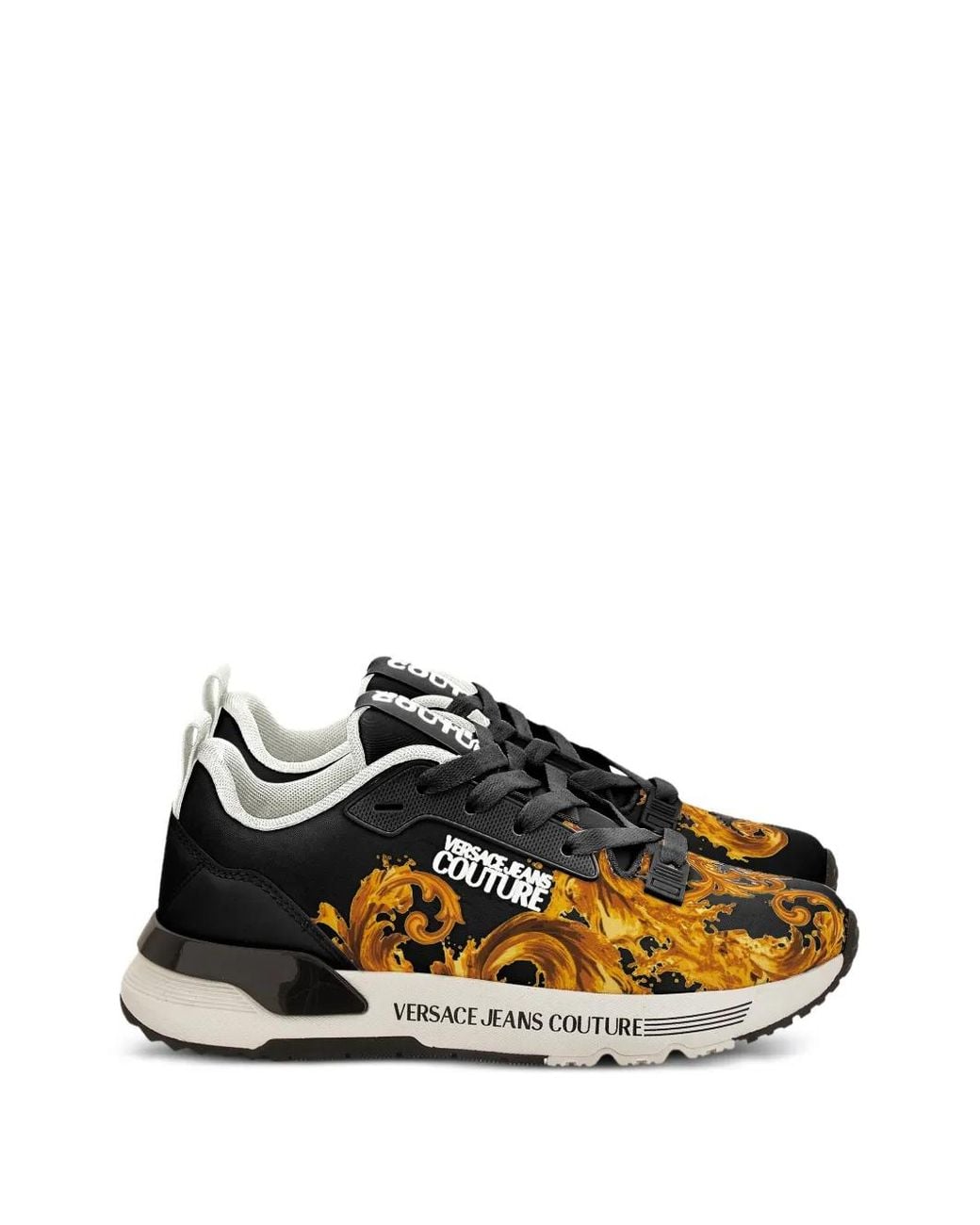 Versace Jeans Couture Black Fondo Dynamic Printed Sneakers