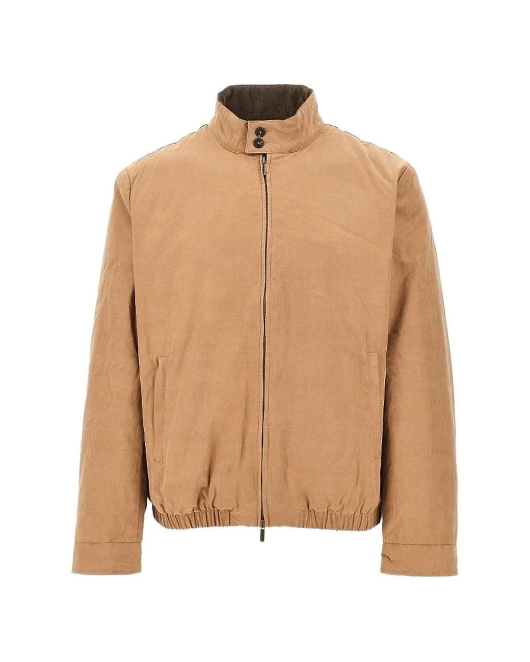 Mc2 Saint Barth Natural High-Neck Zip-Up Jacket for men