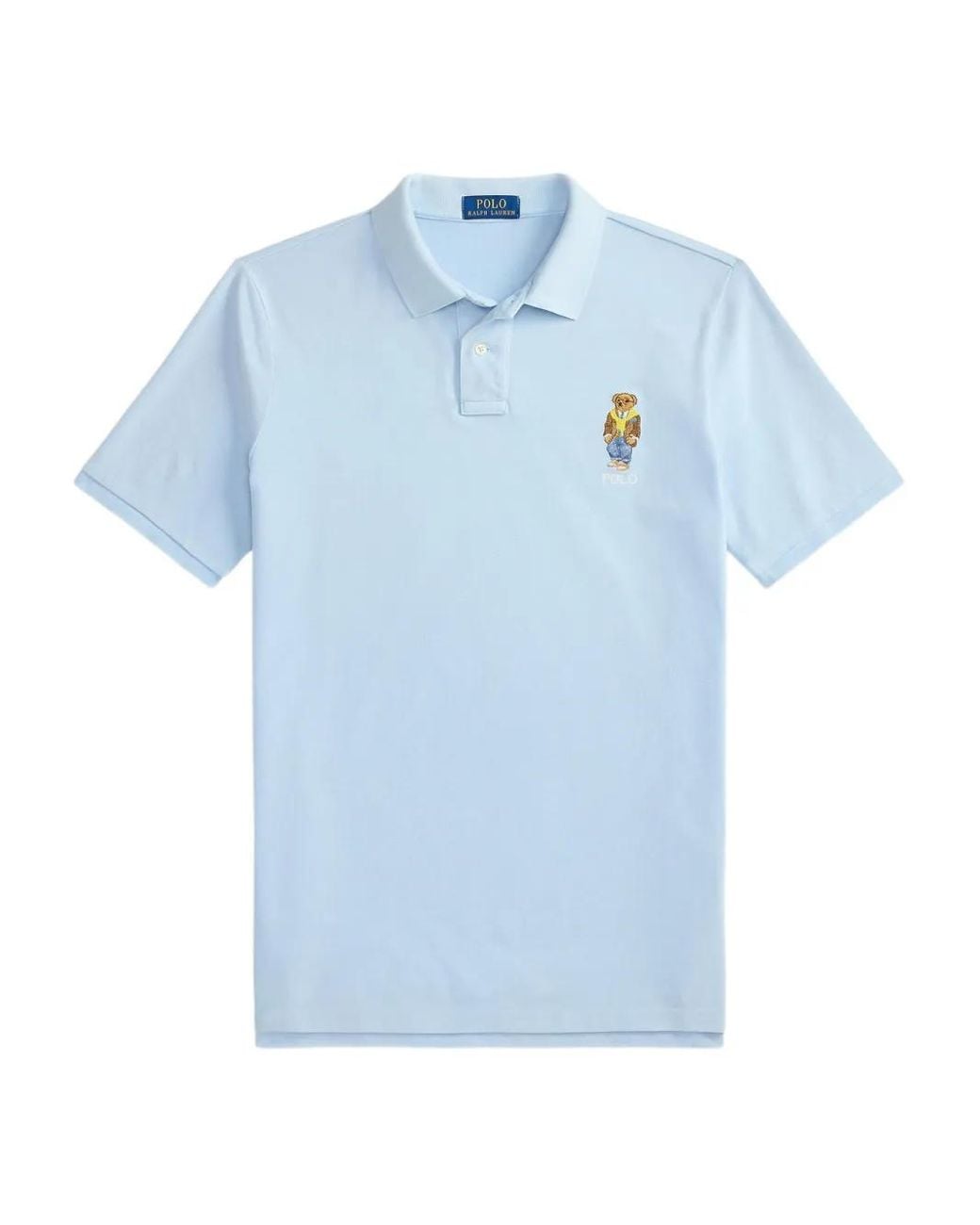 Polo Ralph Lauren Blue Polo Bear-Embroidered Polo Shirt for men