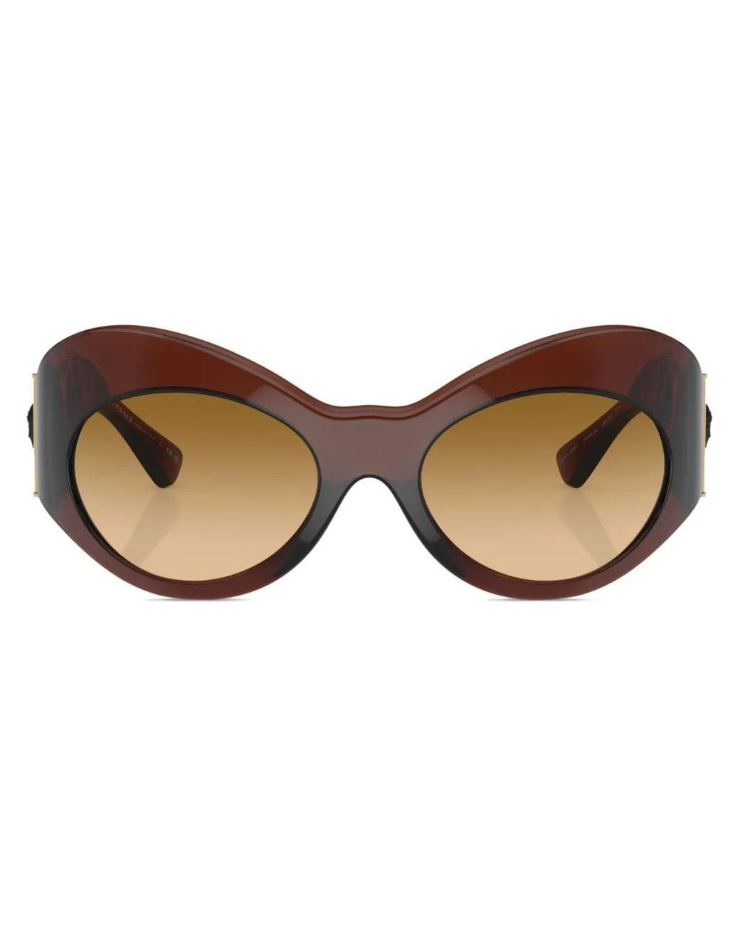 Versace Brown Medusa Head Oversize-Frame Sunglasses