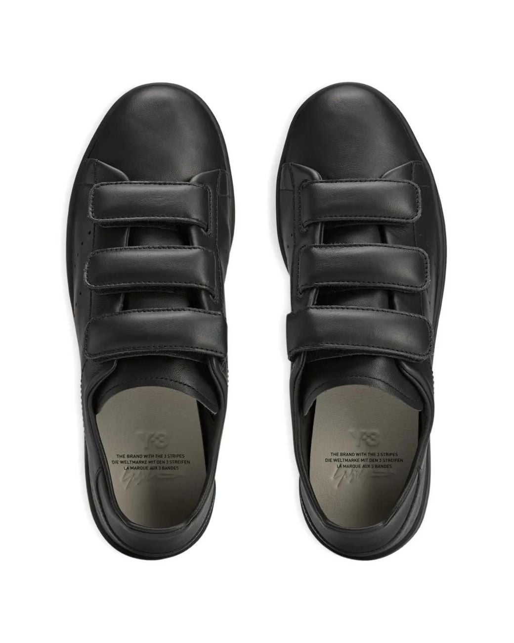 Y-3 Black Stan Smith Hook-And-Loop Sneakers