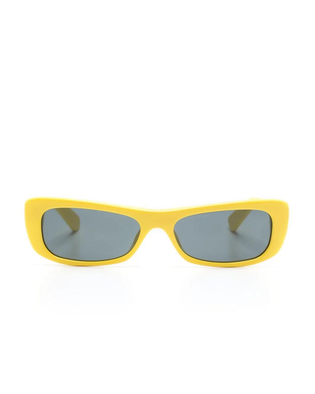 Jacquemus Yellow Rectangle-Frame Sunglasses