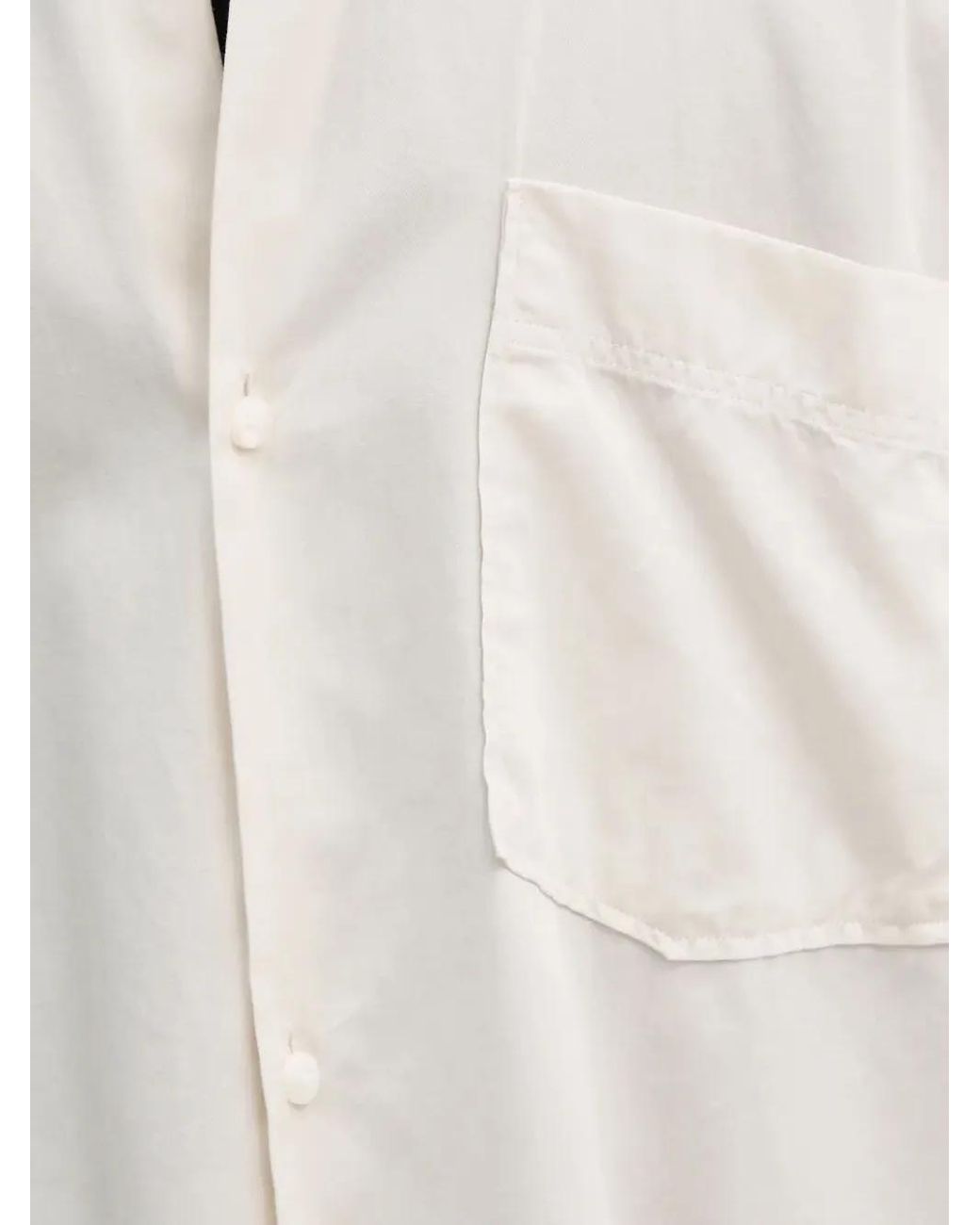 Won Hundred White Pocket Button Shirt for men