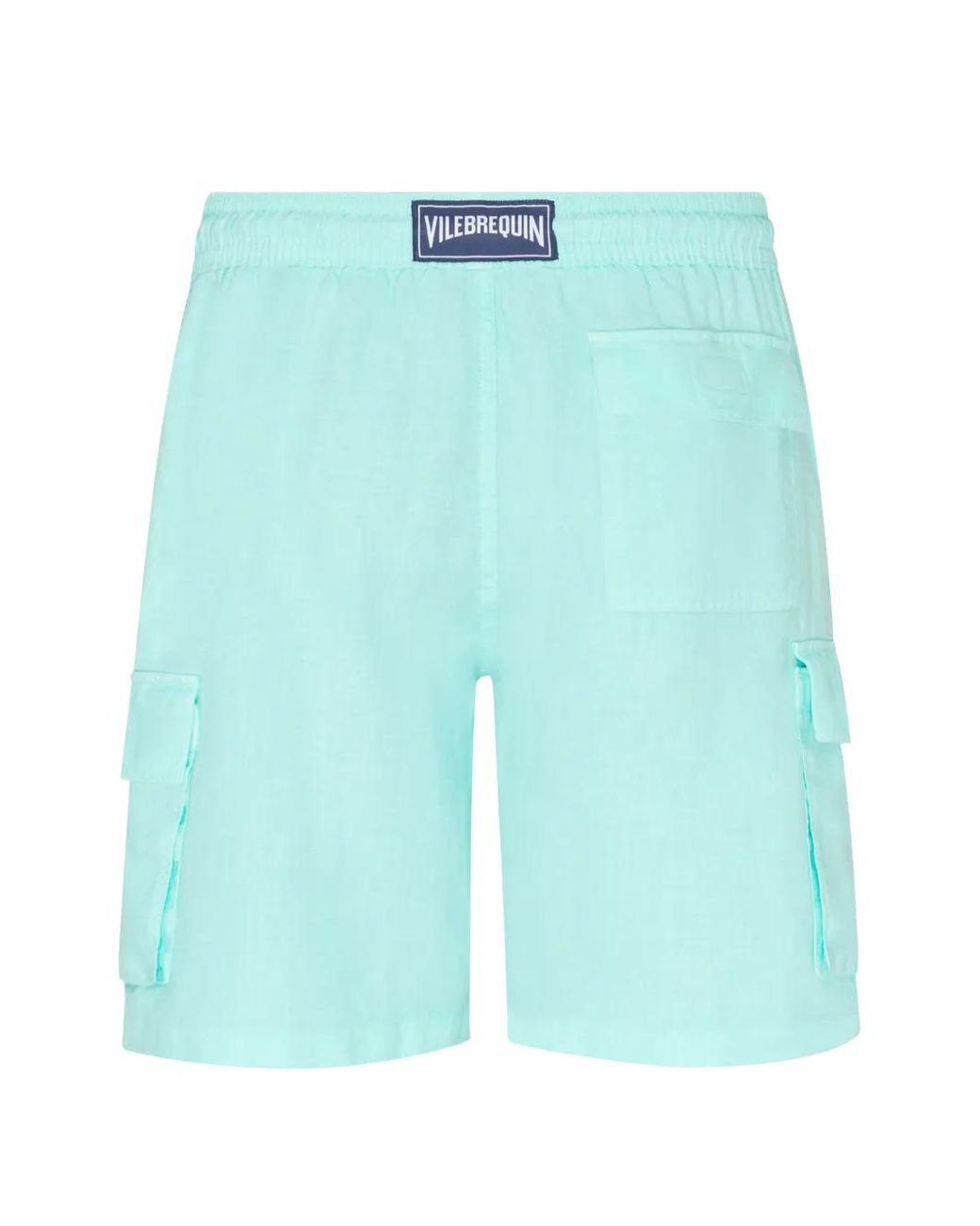 Vilebrequin Blue Cargo-Pocket Linen Bermuda Shorts for men