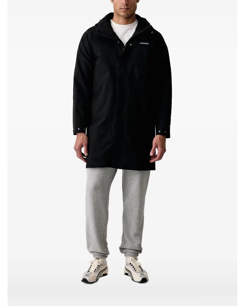 Columbia Black Street Heights Hooded Car Coat for men