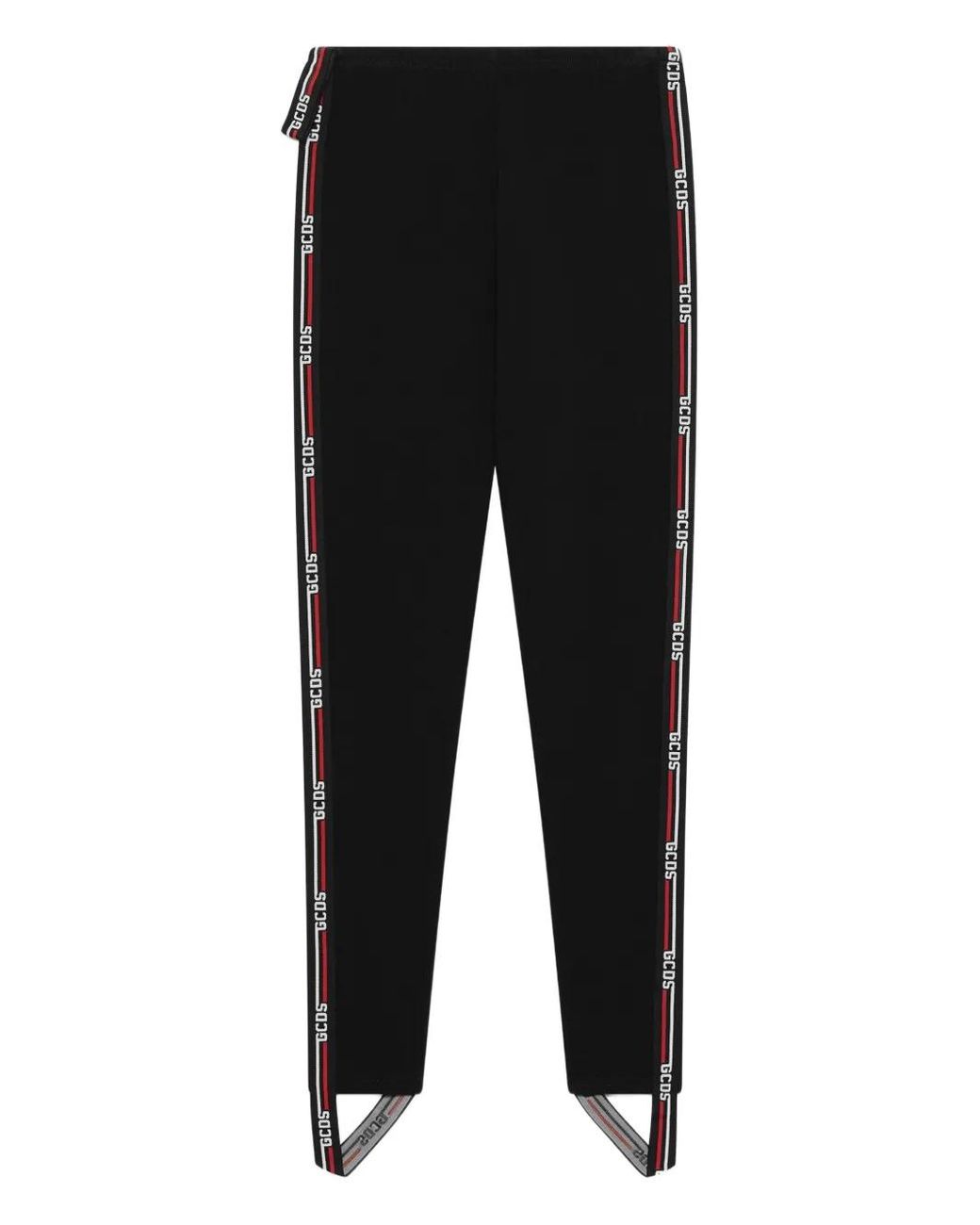 Gcds Black Logo-Tape Leggings