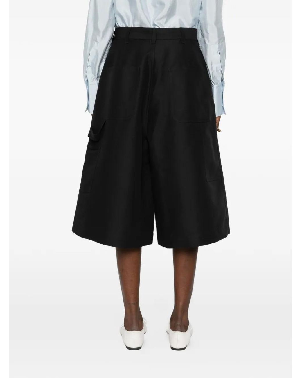 Sofie D'Hoore Black Shiloh Pleated Wide-Leg Culottes