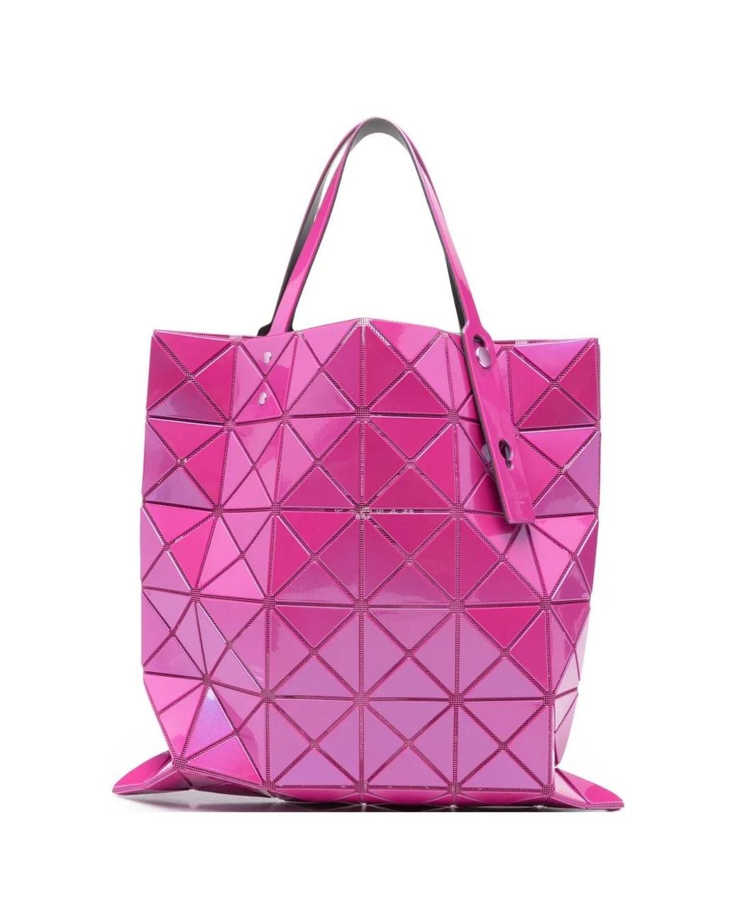 Issey Miyake Pink Geometric-Panel Tote Bag