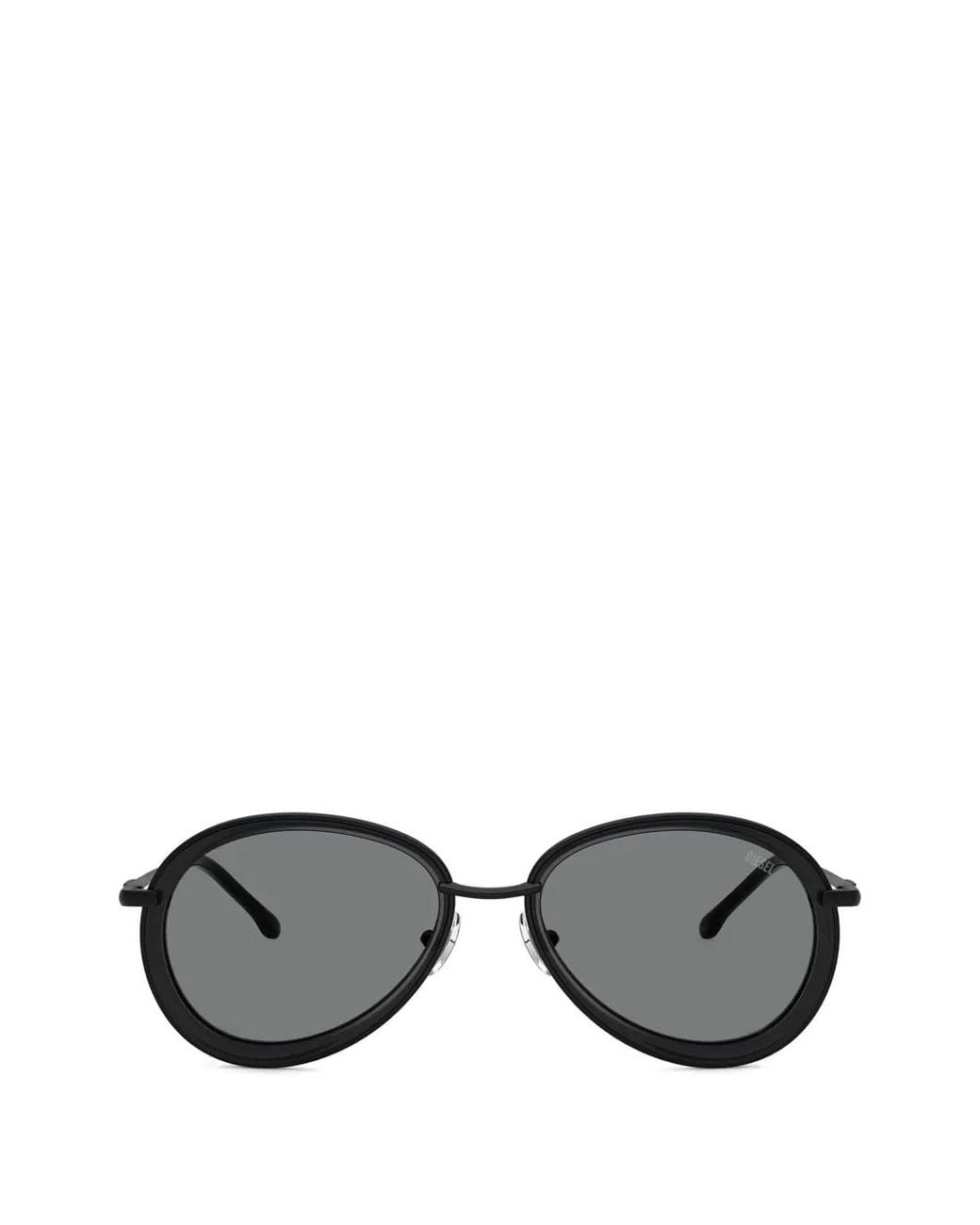 DIESEL Black Oval-Frame Sunglasses