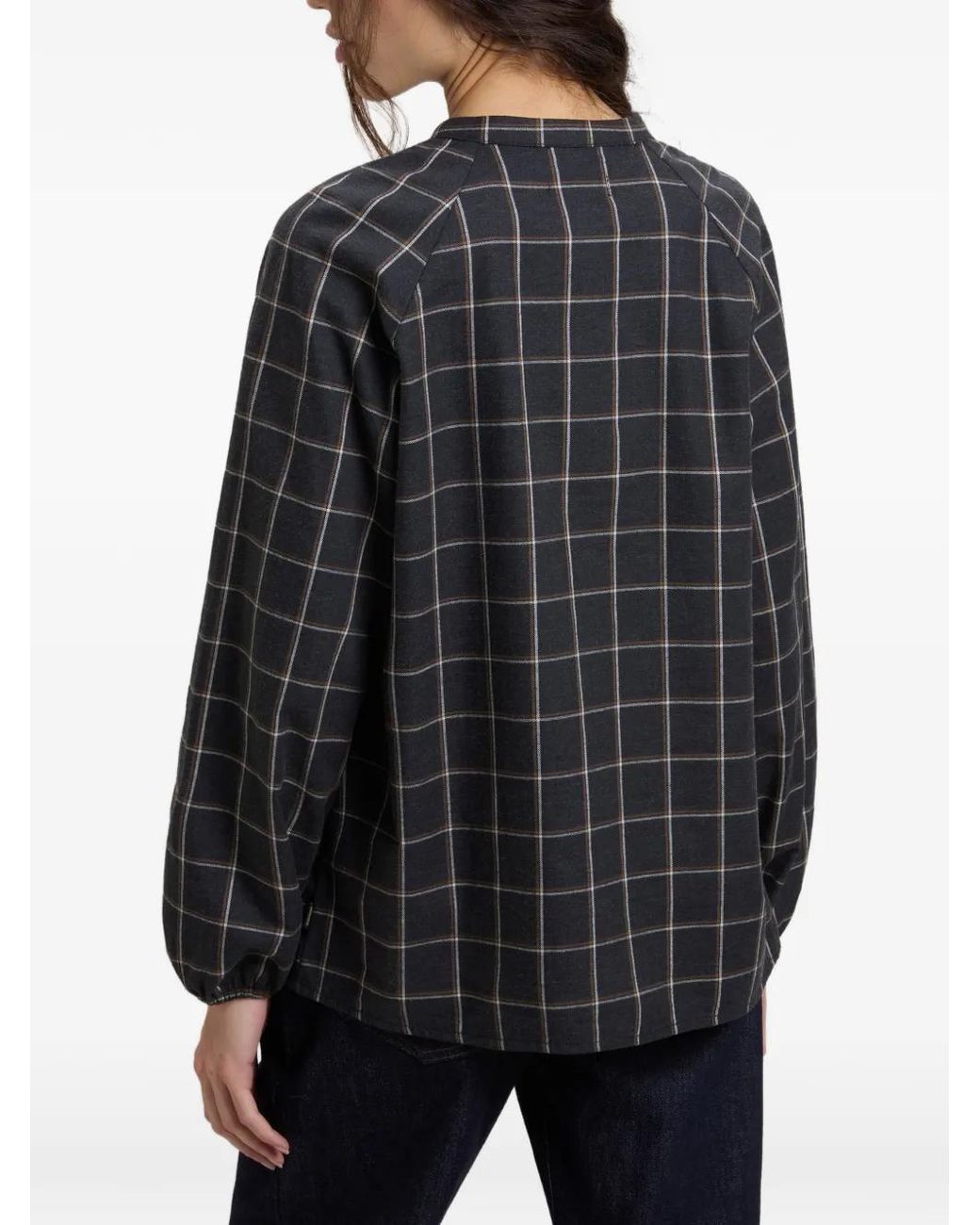 Woolrich Black Check Flannel Blouse