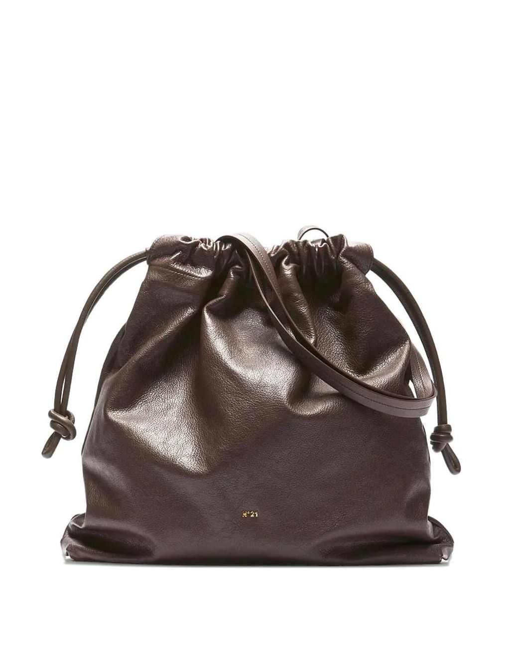 N°21 Brown Eva Schultertasche Mit Kordelzug