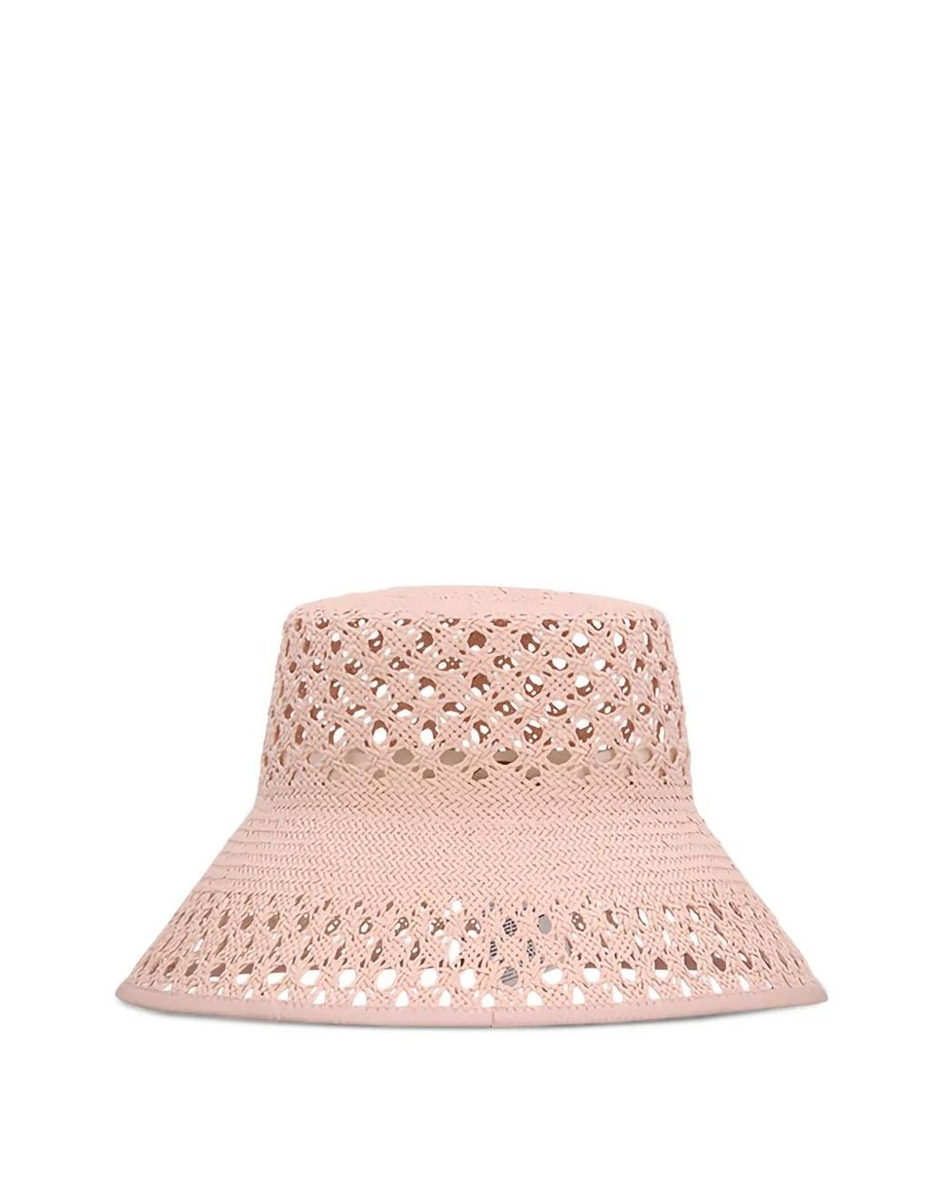 Max Mara Pink Gewebter Amora Fischerhut