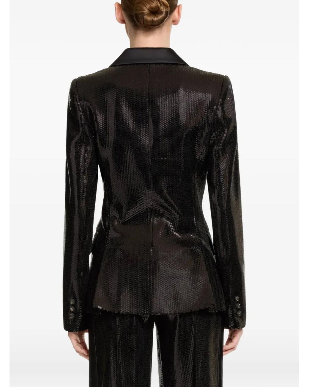 Elie Saab Black Sequin-Embellishment Blazer