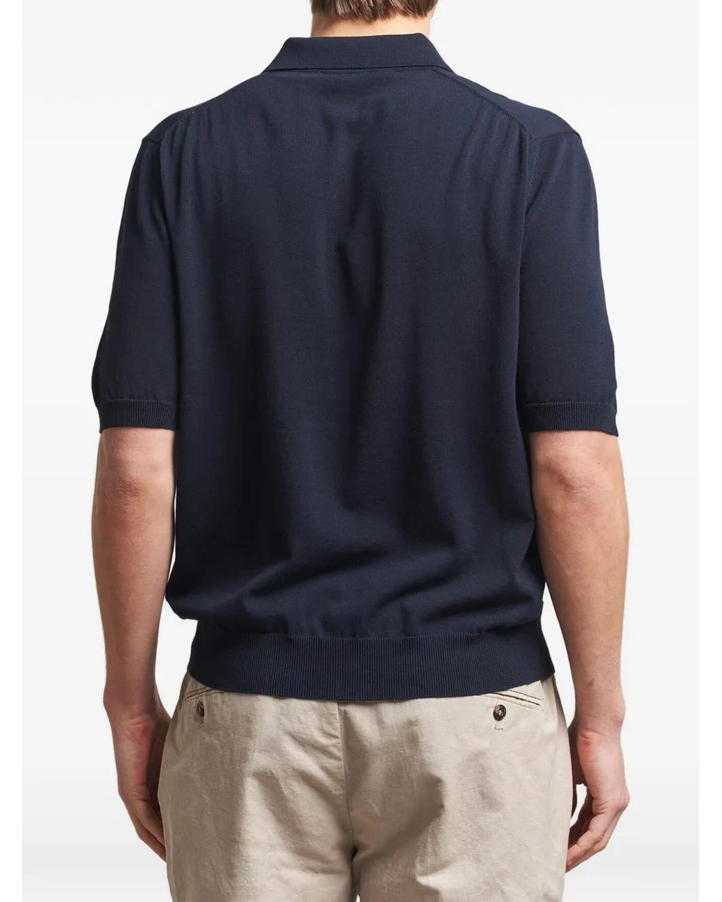 Zanone Blue Buttoned Polo Shirt for men