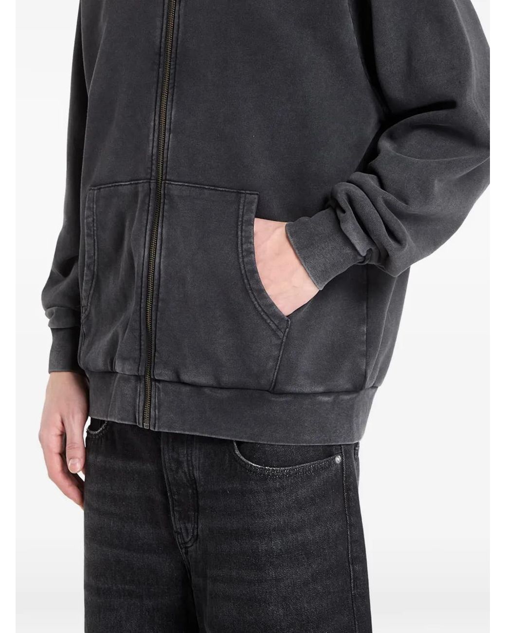 RIPNDIP Gray Castanza Zip-Up Hoodie for men