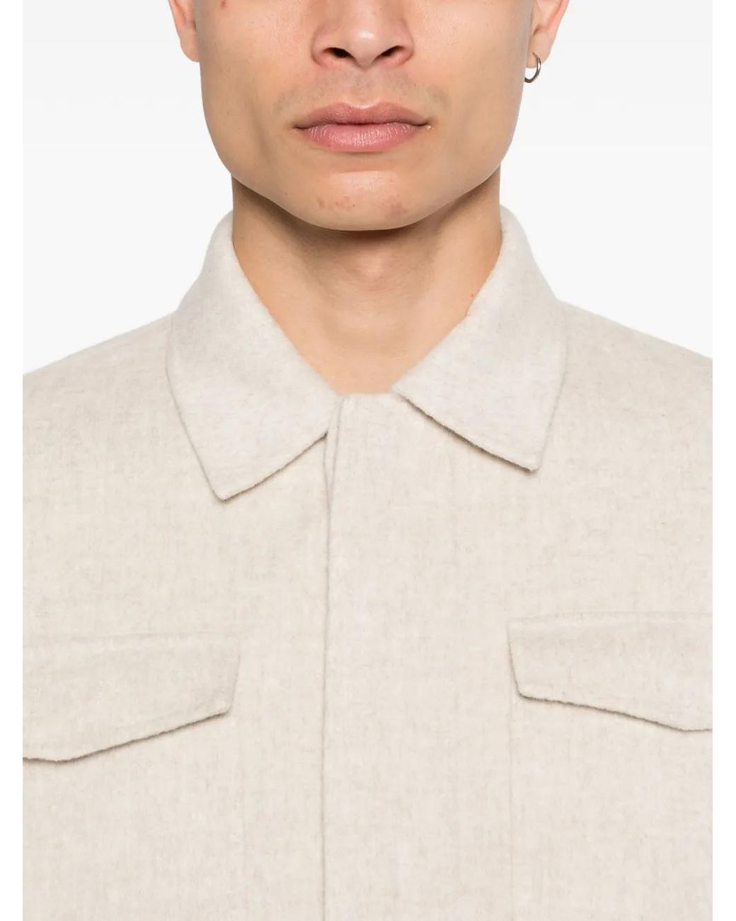 Bompard White Patch-Pocket Double-Sided Jacket for men