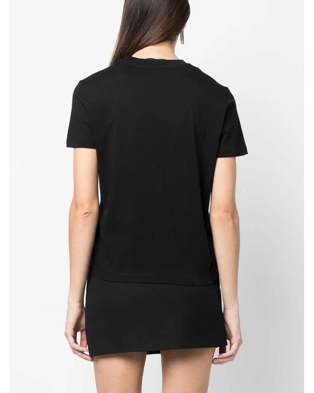 Just Cavalli Black Logo-Print Cotton T-Shirt