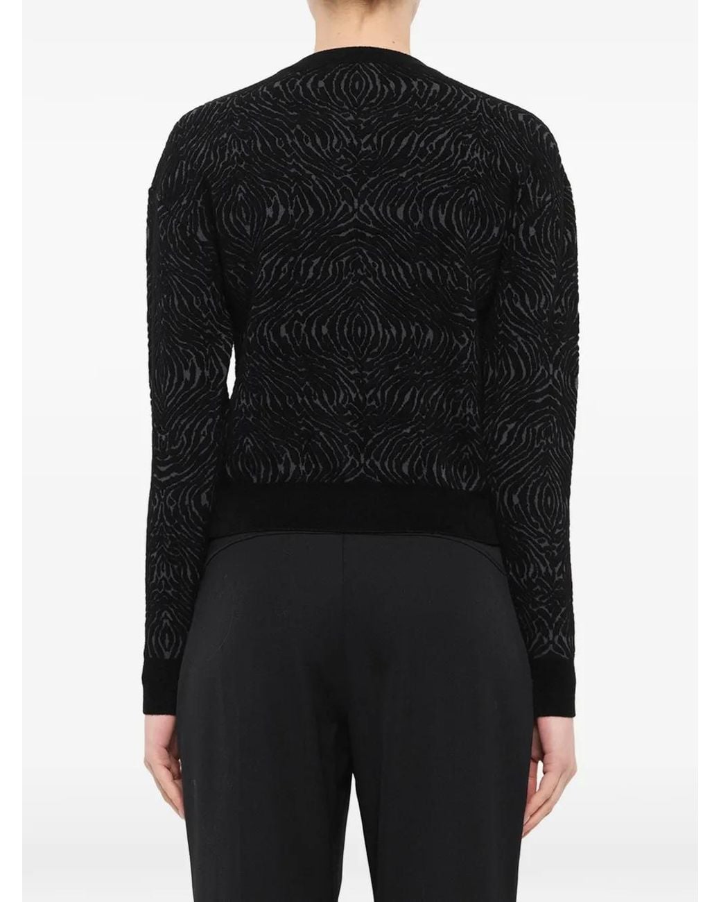 Lanvin Black Tiger-Pattern Sweater