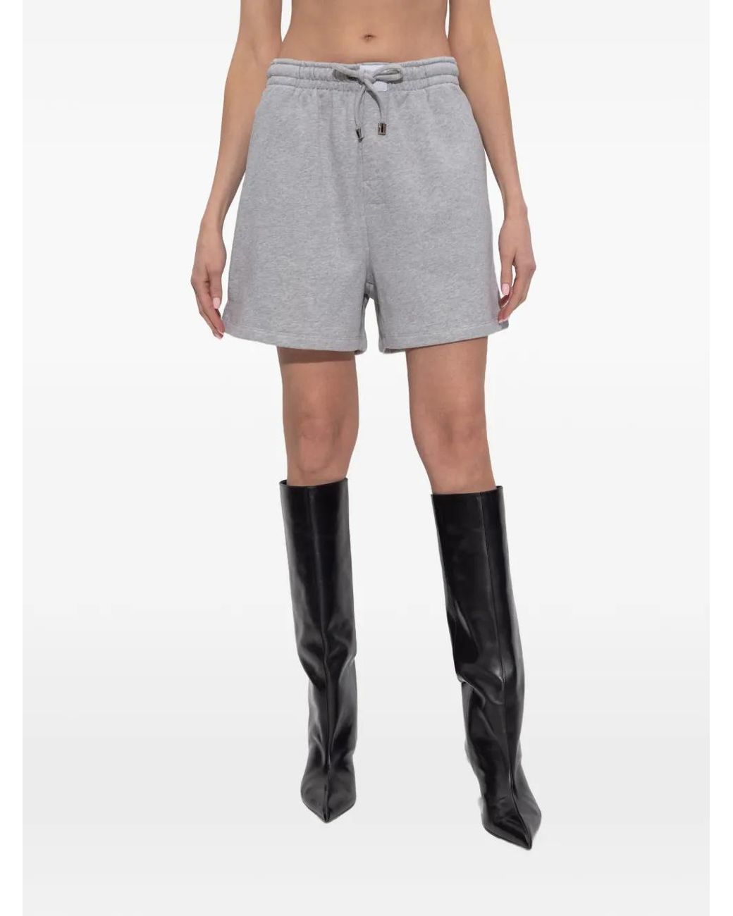 The Attico Gray Drawstring Shorts