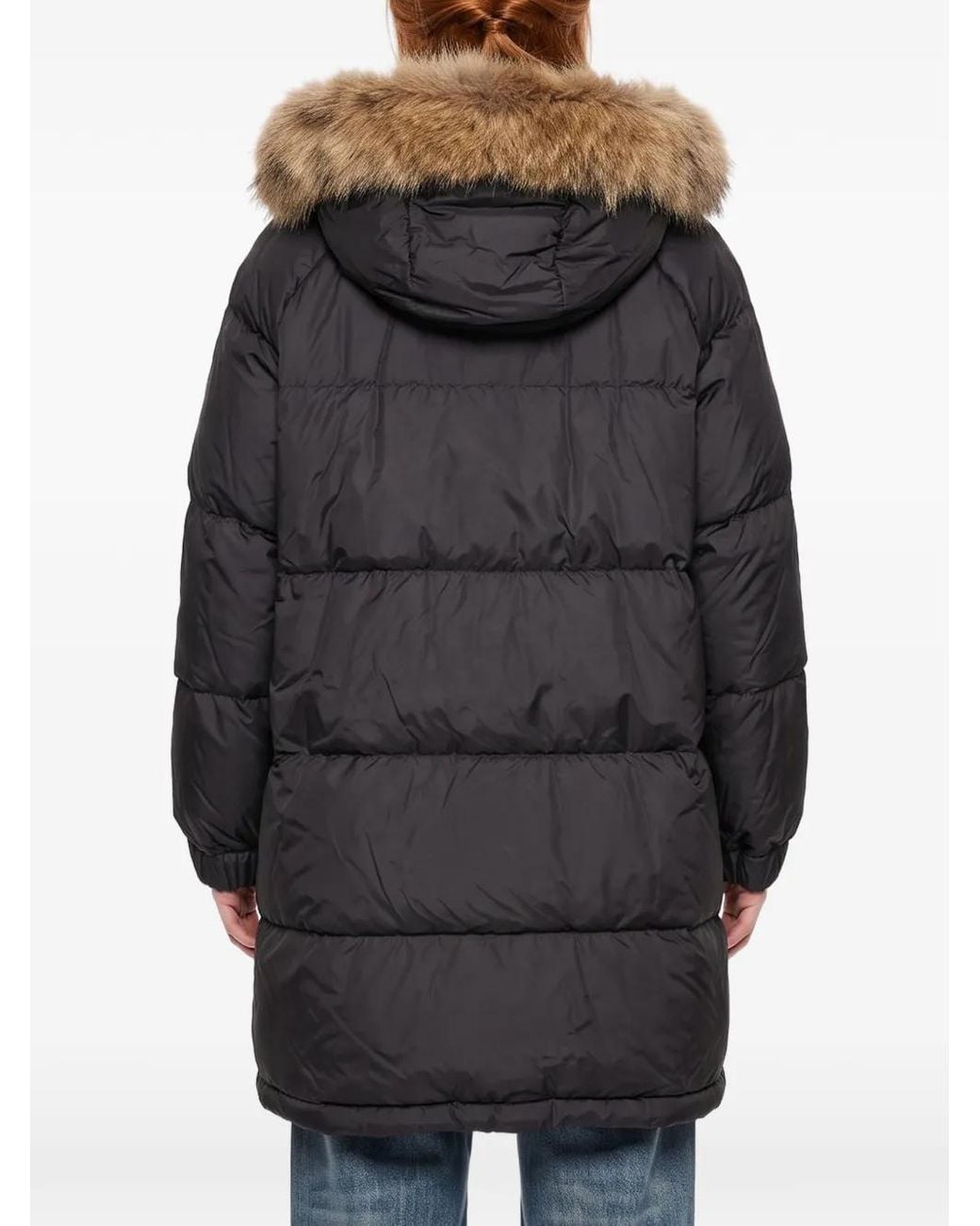 Weekend by Maxmara Black Padded Hooded Coat