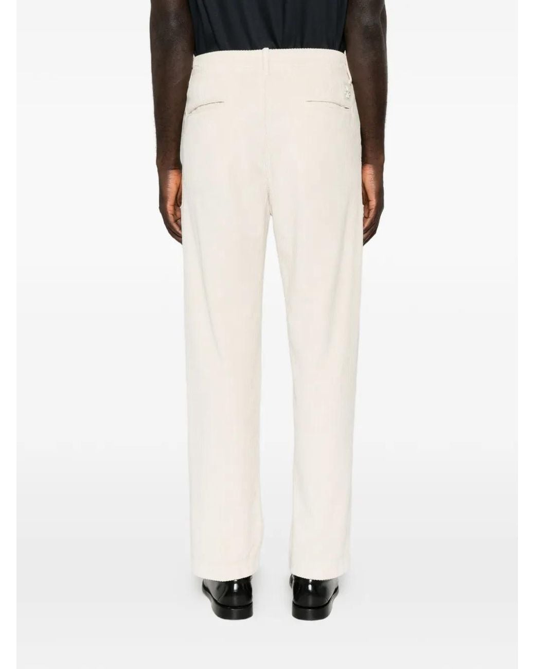 Jacob Cohen White Pantalon Droit Justin En Velours Côtelé for men