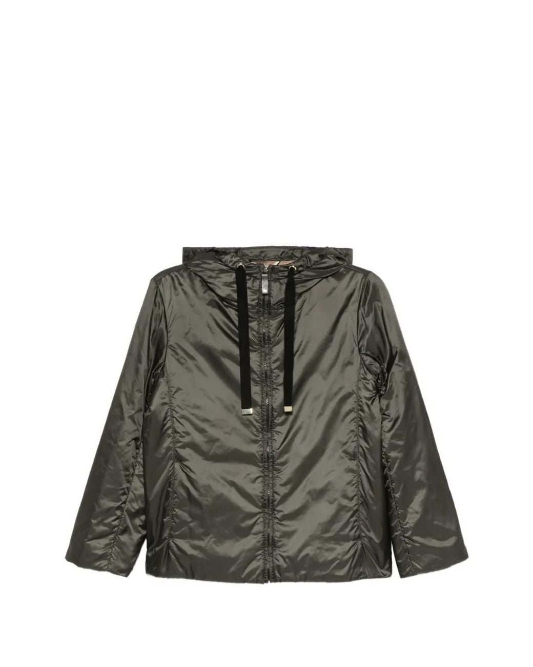 Max Mara Green Padded Water-Repellent Hooded Jacket