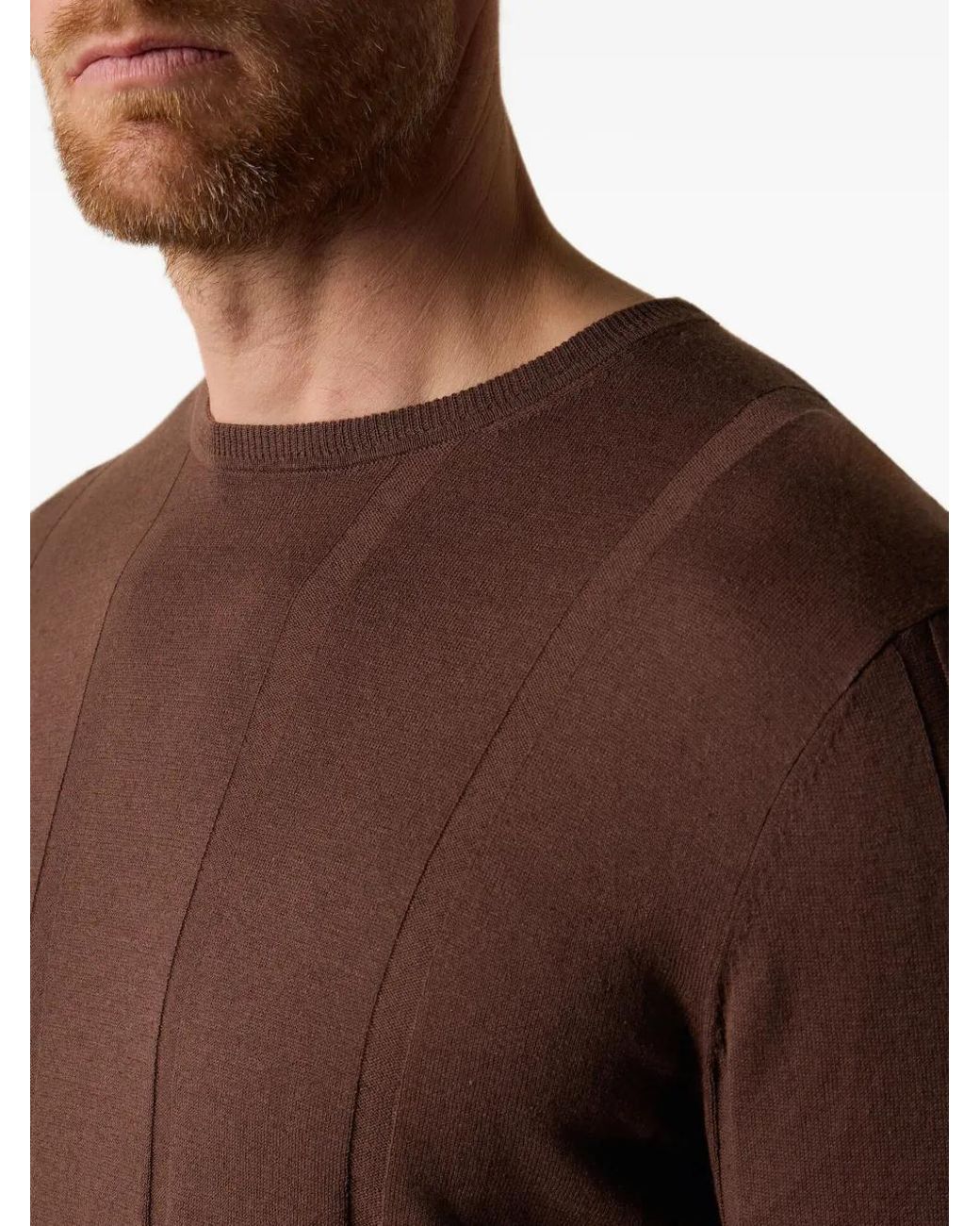 Brooks Brothers Brown Crew-Neck Sweater for men
