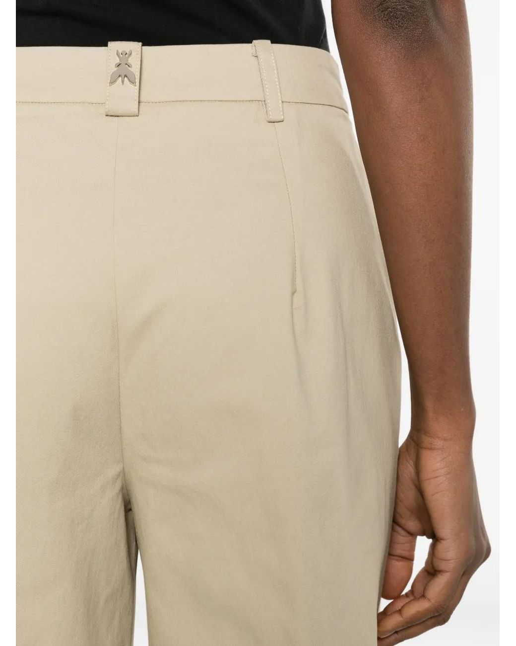 Patrizia Pepe White Logo-Detail Trousers