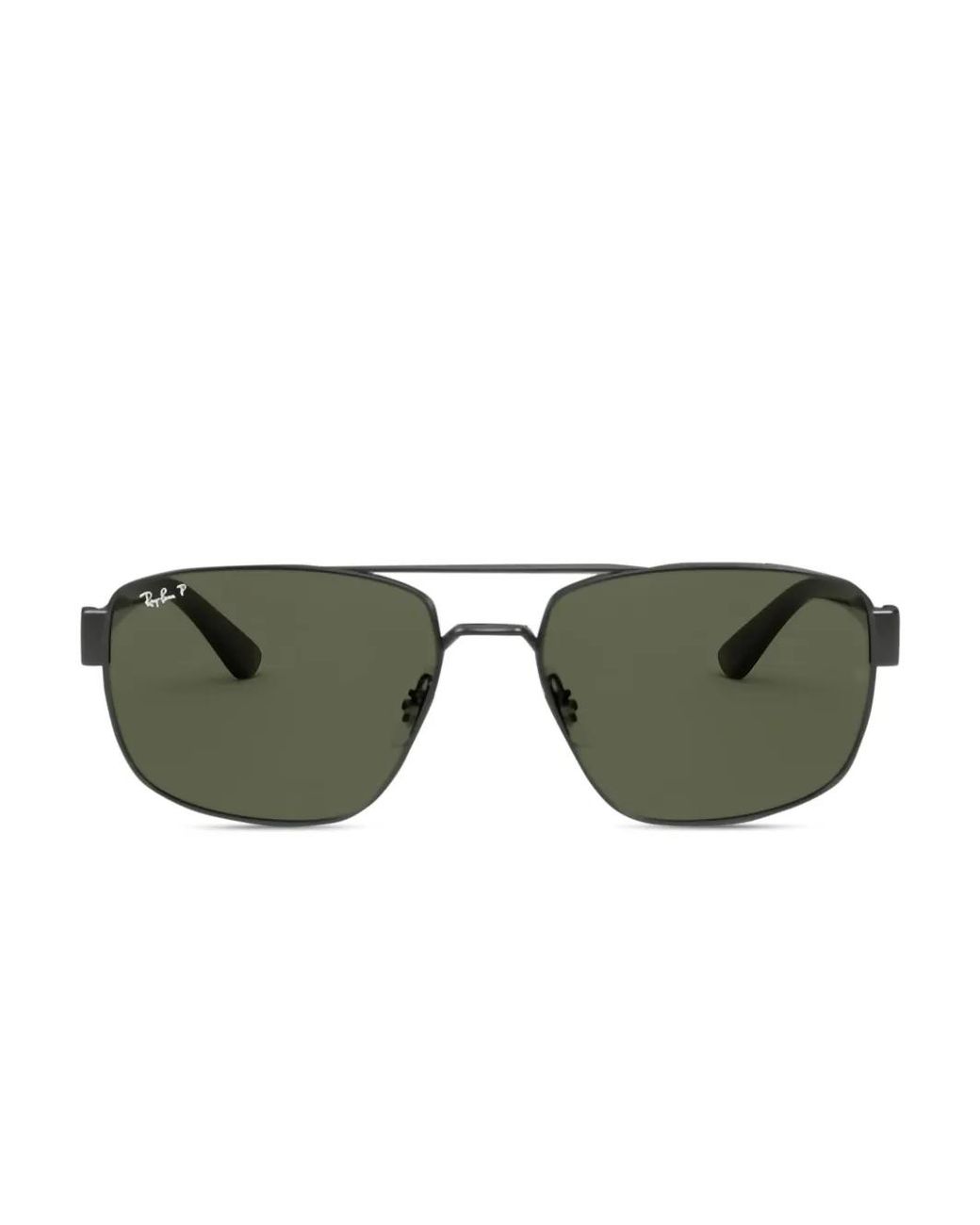 Ray-Ban Green Rectangle-Frame Sunglasses