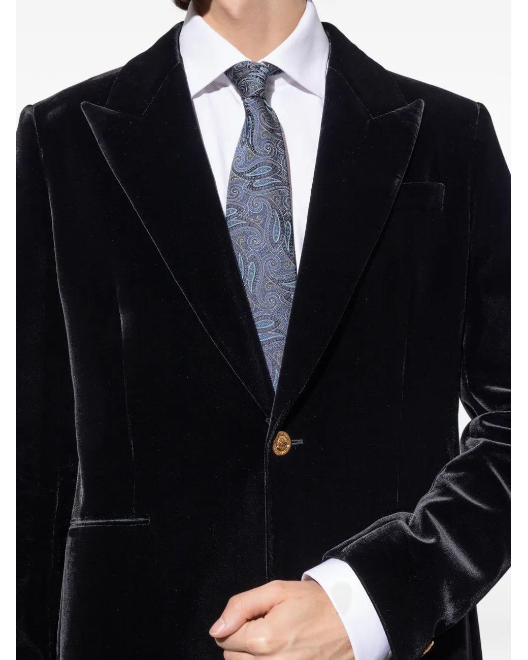 Etro Blue Paisley-Patterned Tie for men