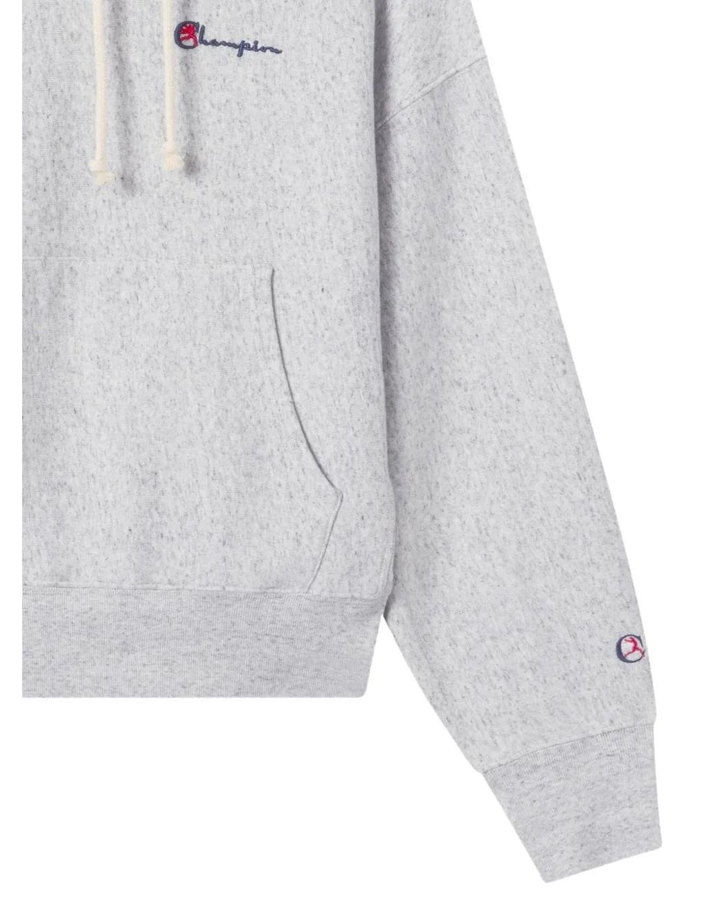 Champion White Drawstring Hoodie for men