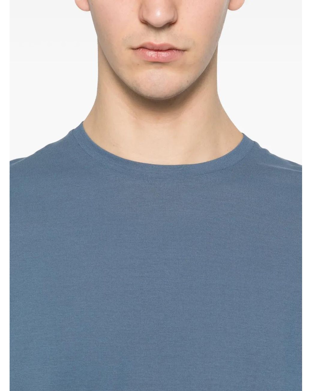Herno Blue Round-Neck T-Shirt for men