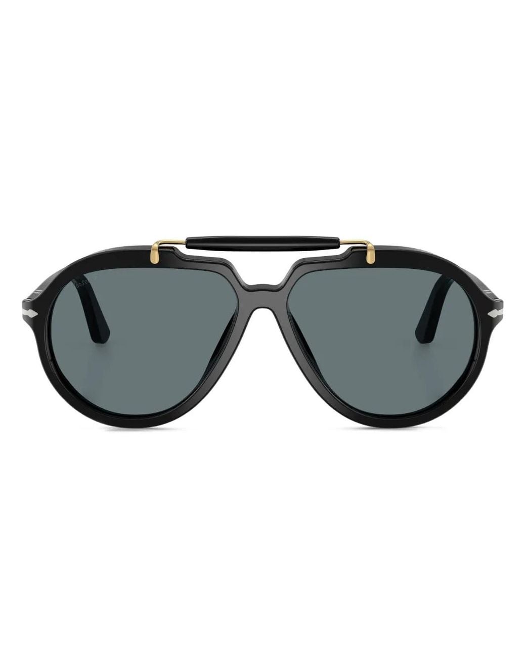 Persol Black Pilot-Frame Sunglasses