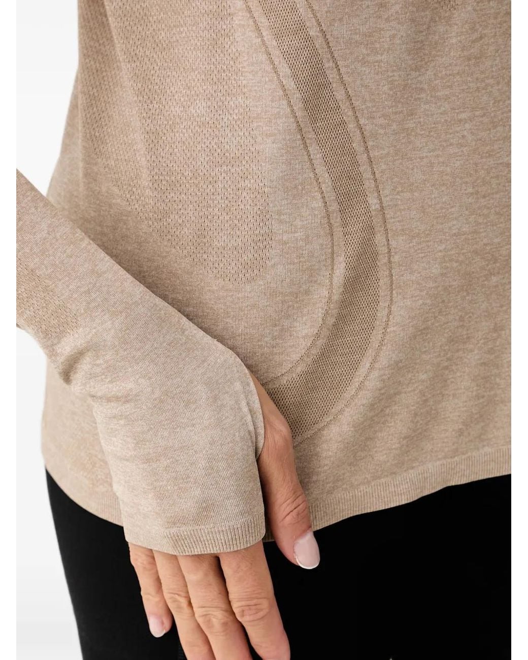 Asics Natural T-Shirt À Manches Longues Sans Coutures Road