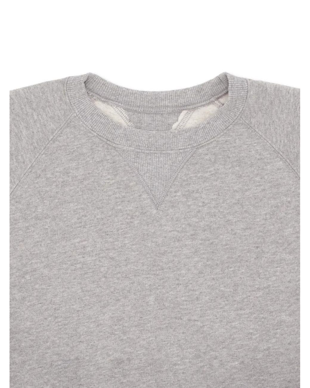 Fortela Gray Harvard Crew-Neck Sweatshirt for men