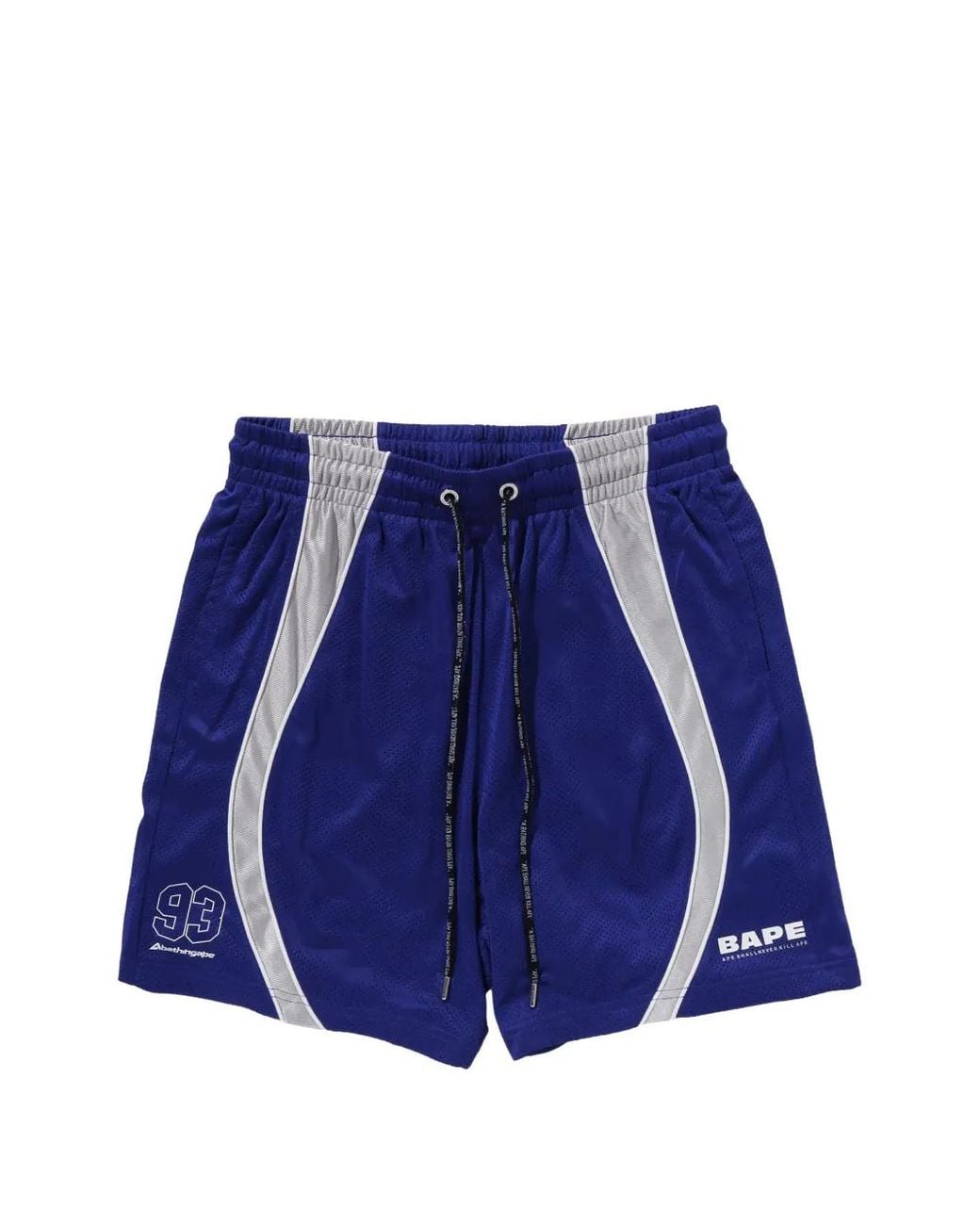 A Bathing Ape Blue Camo-Jacquard Track Shorts for men