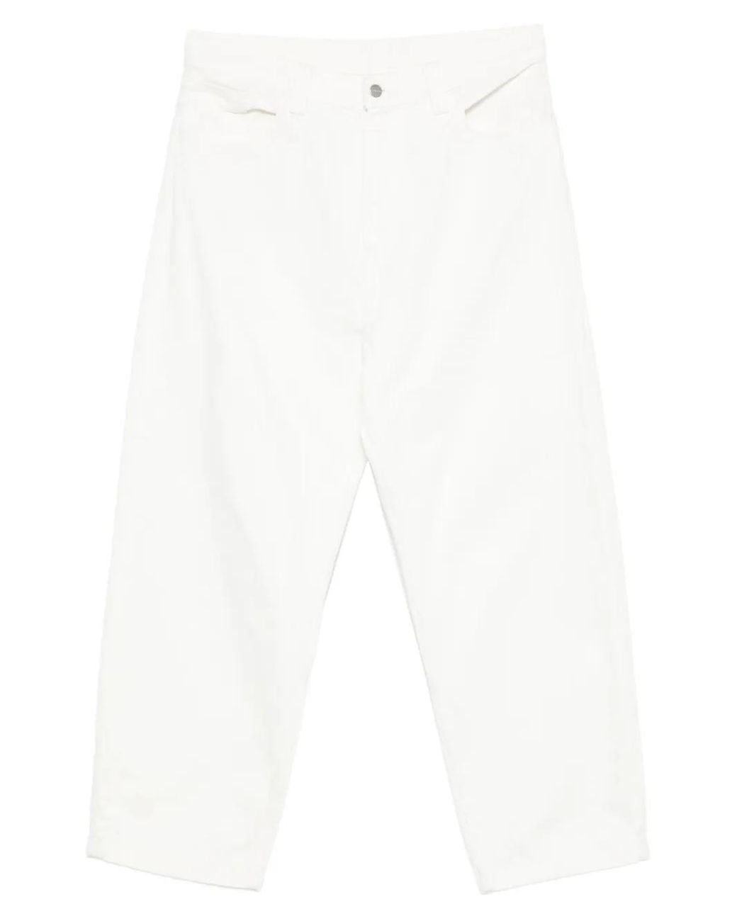 Carhartt White Brandon Logo-Patch Jeans for men