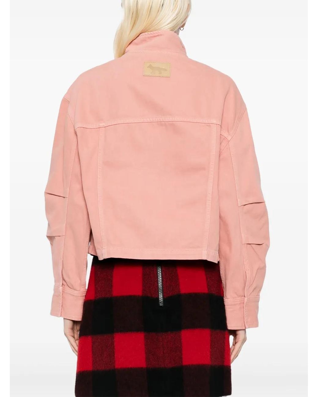 Maison Kitsuné Pink Cropped Workwear Jacket