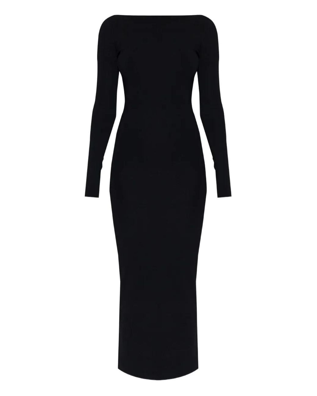 Entire studios Black Long-Sleeve Midi Dress