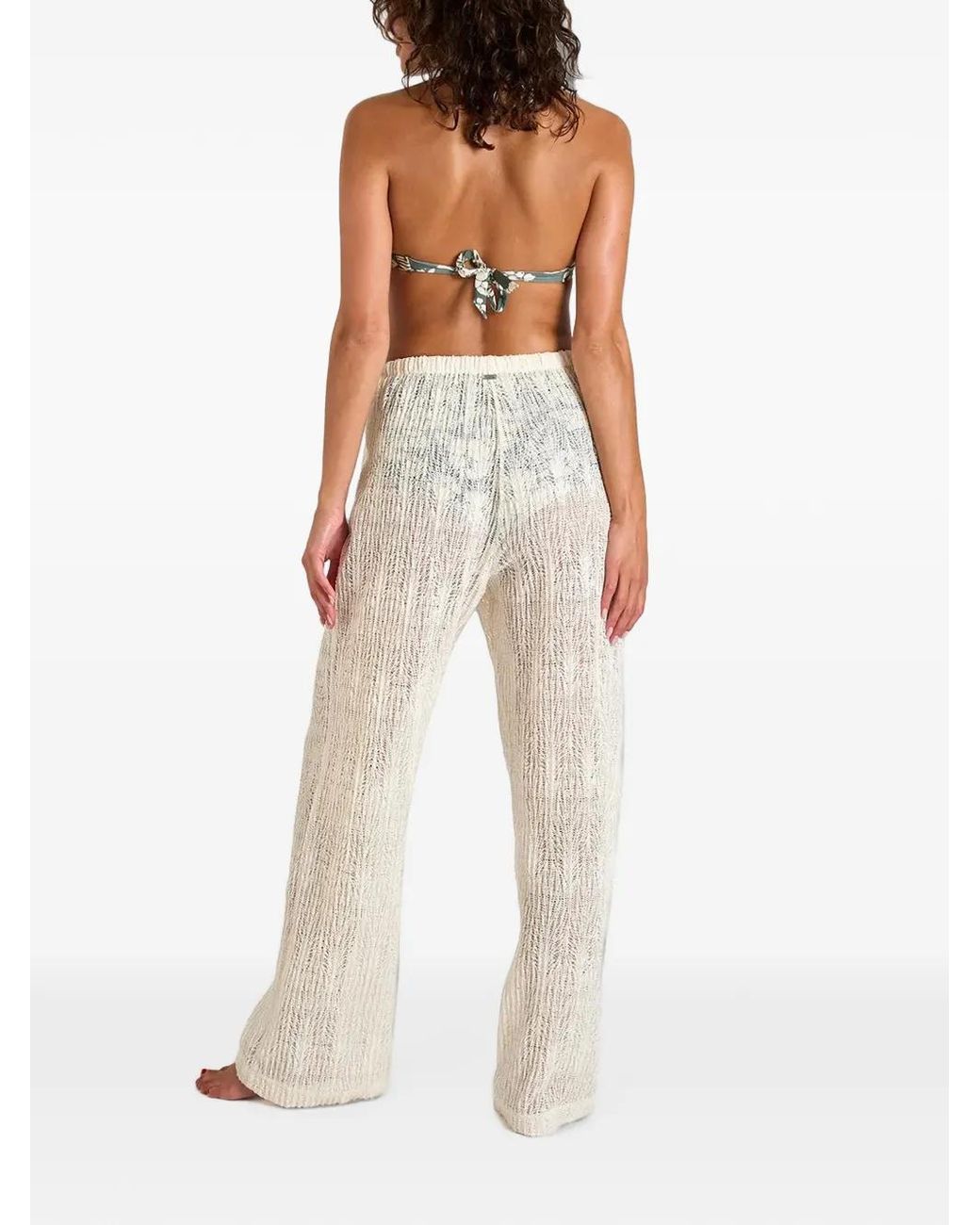 Banana Moon White Osmoze Beachsoul Pointelle-Knit Trousers