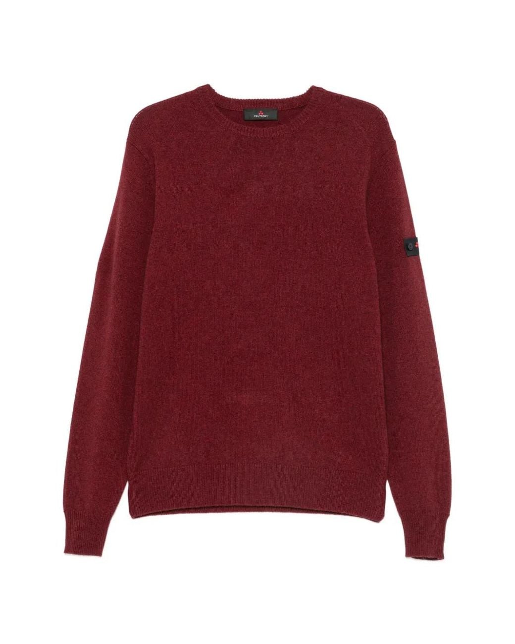 Peuterey Red Logo-Patch Crew-Neck Sweater for men